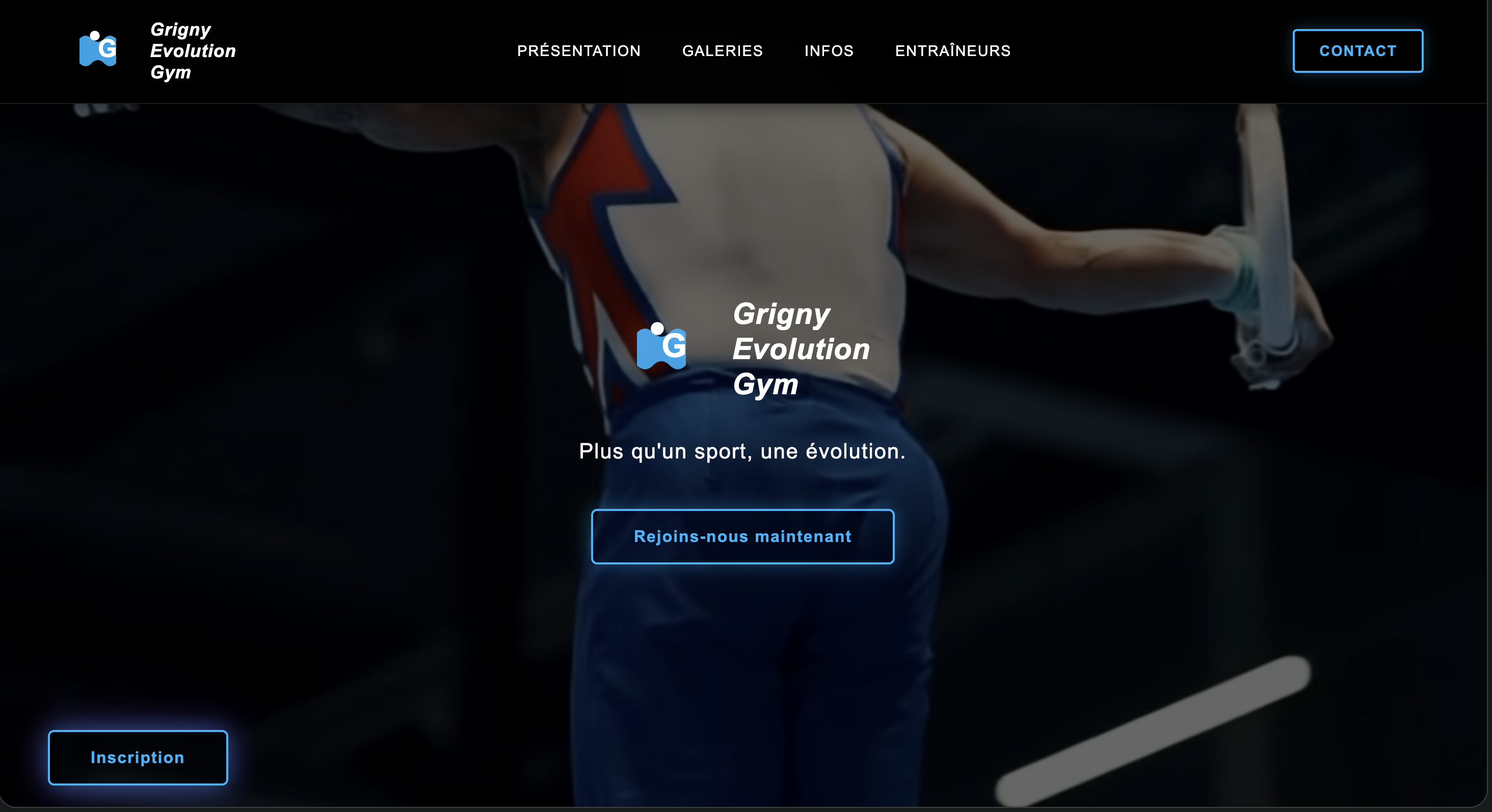 Template pour club de gymnastique Grigny - Template Anicea Studio